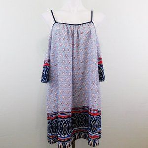 Ces Femme Women Blue White Red Dress